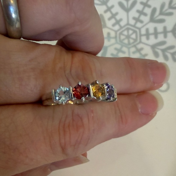 Vintage JTV Elegant Multi-Color Gemstone Ring - Picture 5 of 8